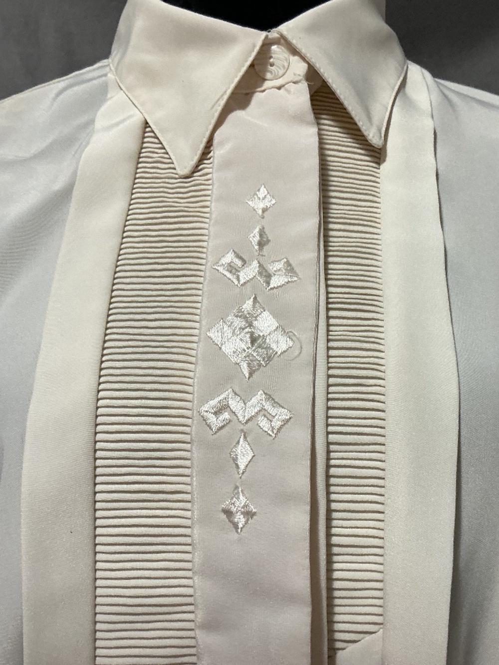 Women’s long sleeve dressy blouse.